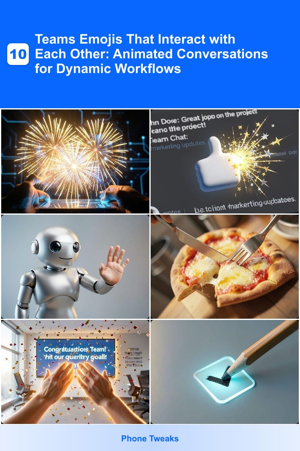 Teams Emojis That Interact with Each Other: Animated Conversations for Dynamic Workflows