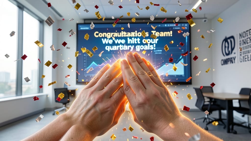 Confetti with Clapping Hands Emoji
