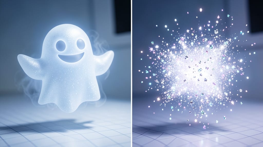 Ghost with Sparkles Emoji